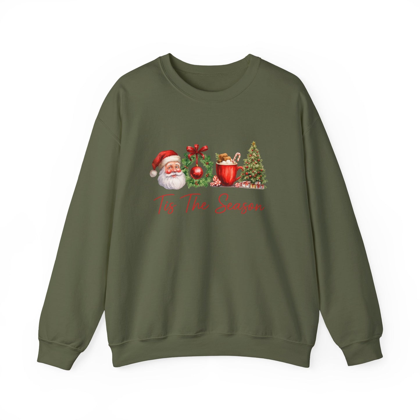 Unisex Heavy Blend™ mw2007 | Tis The Season Christmas Sweatshirt – Festive Santa & Holiday Crewneck | Cozy Unisex Winter Gift