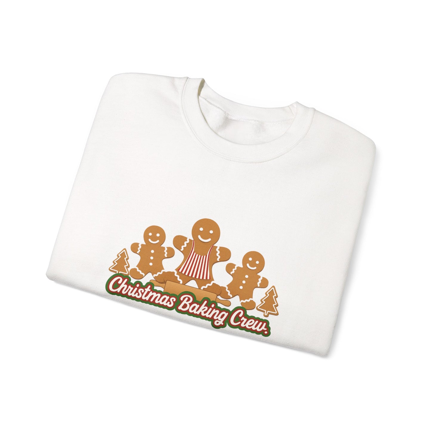 Unisex Heavy Blend™ mw2090 | Christmas Baking Crew Sweatshirt – Cute Gingerbread Family Holiday Pullover, Matching Christmas Outfit