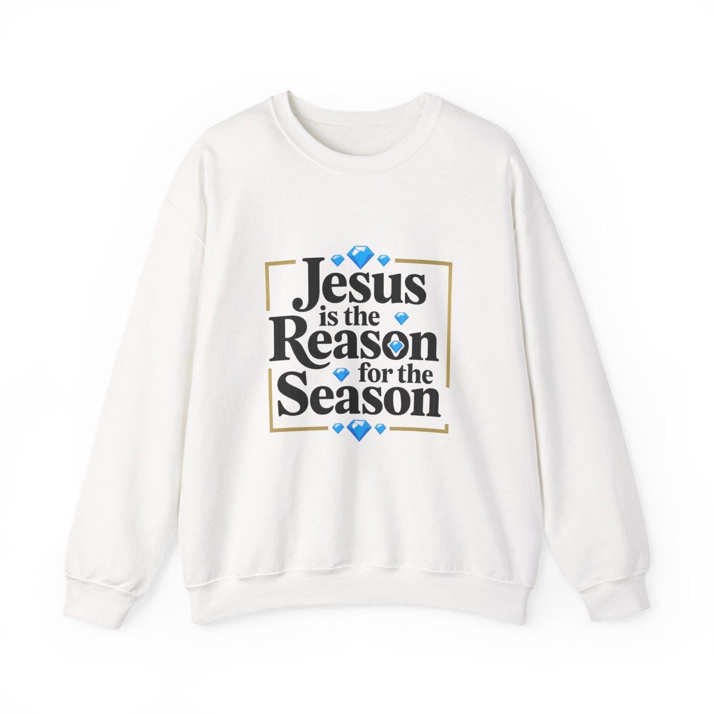 Unisex Heavy Blend™ mw2074 | Jesus Is the Reason for the Season Sweatshirt – Christian Christmas Bible Verse Crewneck, Religious Holiday Pullover
