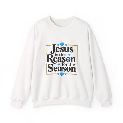 Unisex Heavy Blend™ mw2074 | Jesus Is the Reason for the Season Sweatshirt – Christian Christmas Bible Verse Crewneck, Religious Holiday Pullover