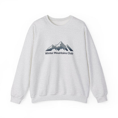 Unisex Heavy Blend™ mw2070 | Winter Mountains Club Sweatshirt – Outdoors Hiking Adventure Crewneck, Cozy Winter Pullover Sweater