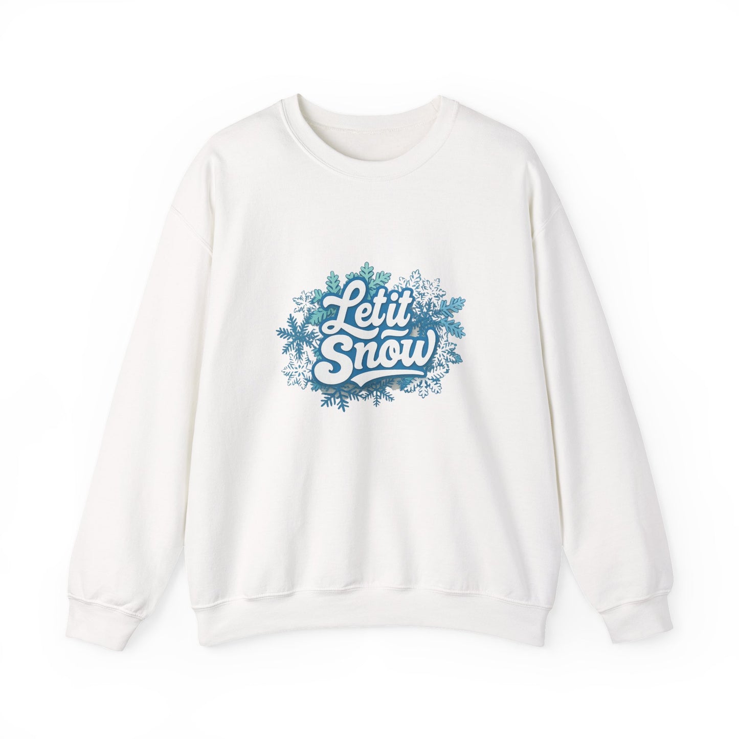 Unisex Heavy Blend™ mw2066 | Let It Snow Christmas Sweatshirt – Winter Snowflake Holiday Crewneck, Festive Pullover Sweater