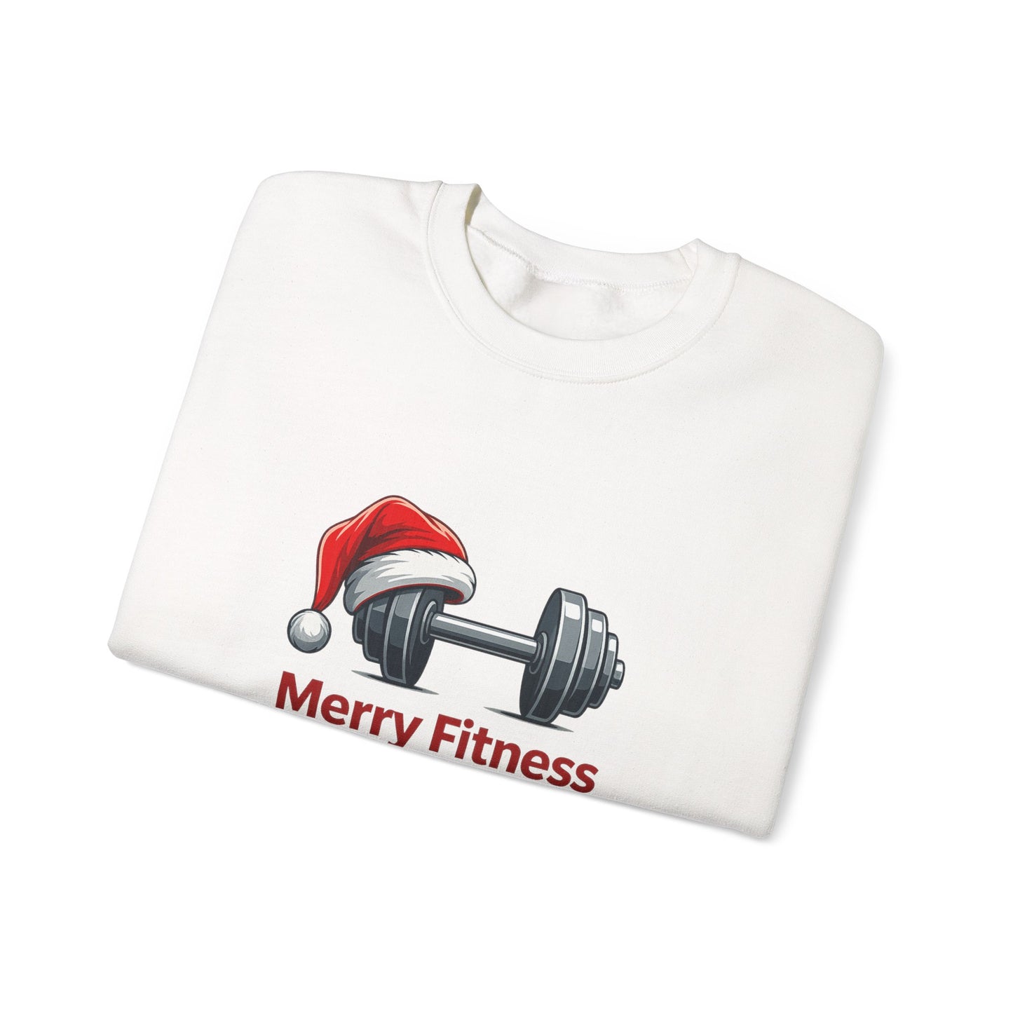 Unisex Heavy Blend™ mw2141 | Merry Fitness Christmas Sweatshirt – Funny Holiday Gym Workout Crewneck, Xmas Gift for Fitness Lovers