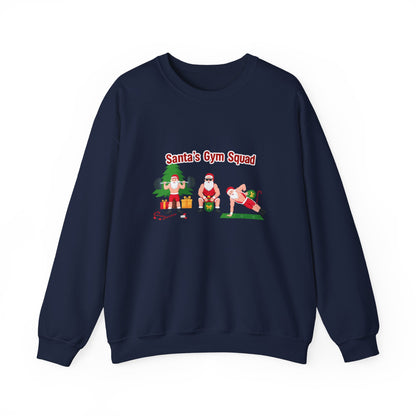 Unisex Heavy Blend™ mw2129 | Santa’s Gym Squad Christmas Sweatshirt – Funny Workout Holiday Crewneck, Festive Fitness Xmas Gift