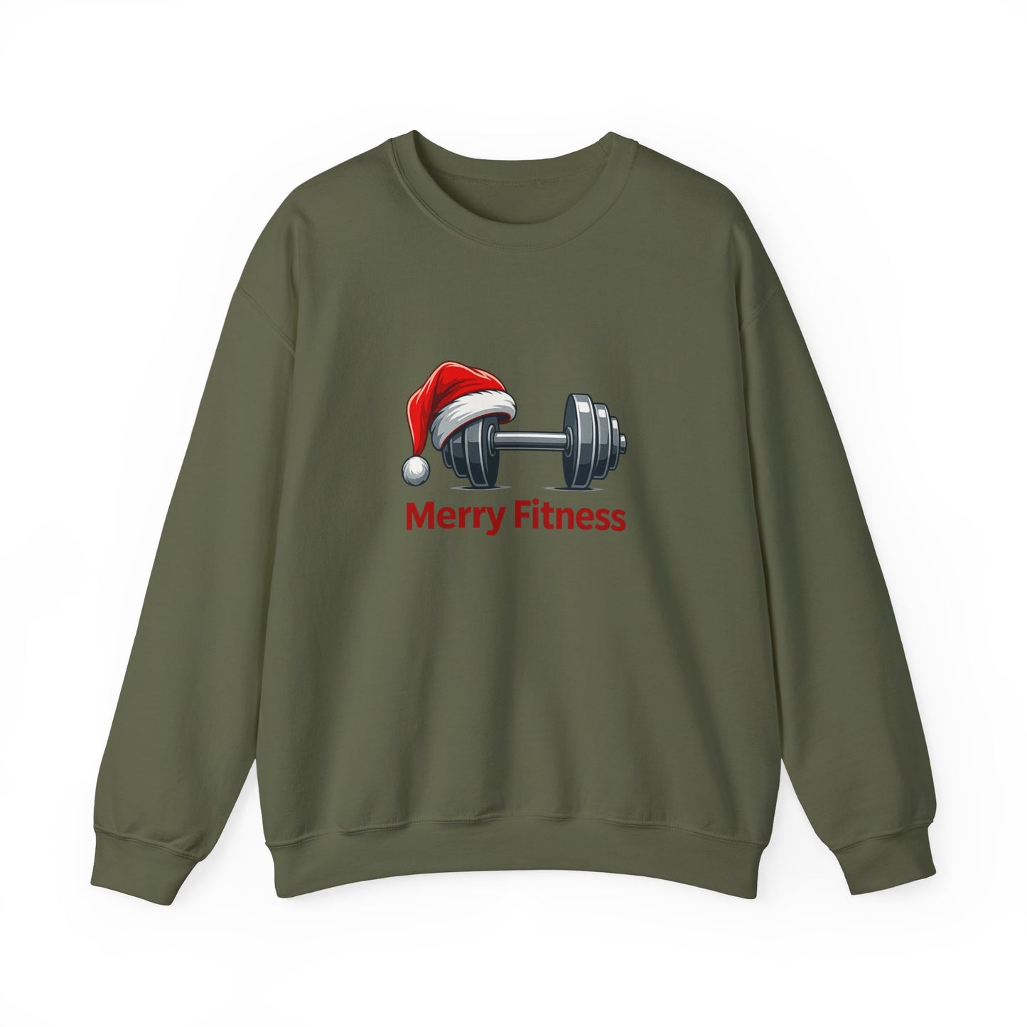 Unisex Heavy Blend™ mw2142 | Merry Fitness Christmas Sweatshirt – Funny Holiday Gym Workout Crewneck, Xmas Gift for Fitness Lovers