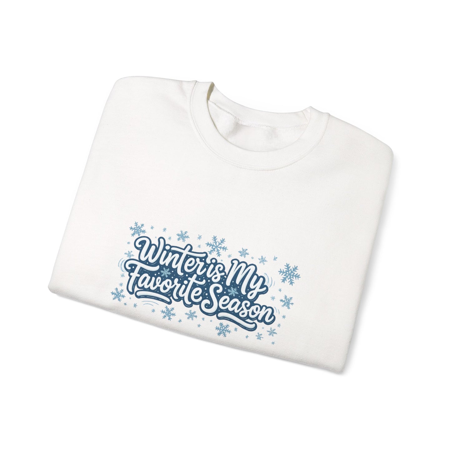 Unisex Heavy Blend™ mw2101 | Winter Is My Favorite Season Sweatshirt – Cozy Snowflake Winter Crewneck, Cute Cold Weather Gift