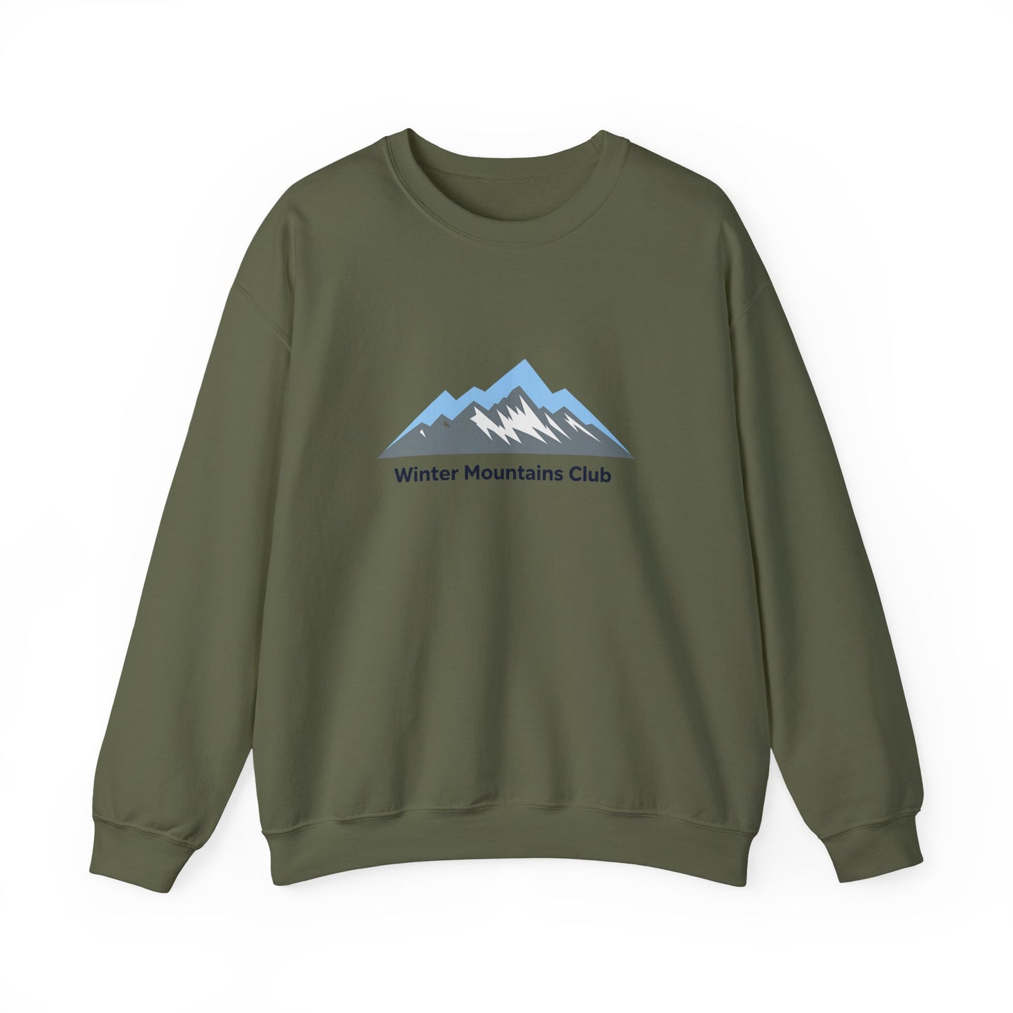 Unisex Heavy Blend™ mw2069 | Winter Mountains Club Sweatshirt – Outdoors Hiking Adventure Crewneck, Cozy Winter Pullover Sweater