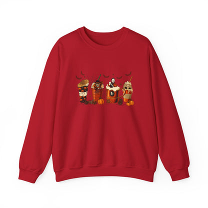 Unisex Heavy Blend™ Halloween Coffee Sweatshirt – Spooky Season Pumpkin Latte Crewneck | mw1012