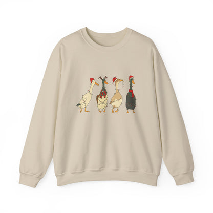 Unisex Heavy Blend™ mw2026 | Funny Christmas Goose Sweatshirt – Holiday Farm Animal Crewneck | Cute Unisex Winter Gift