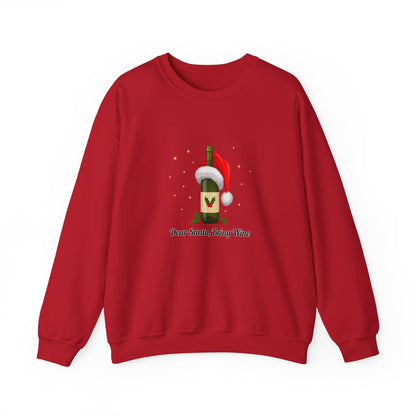 Unisex Heavy Blend™ mw2103 | Dear Santa Bring Wine Christmas Sweatshirt – Funny Holiday Crewneck, Festive Xmas Gift for Wine Lovers