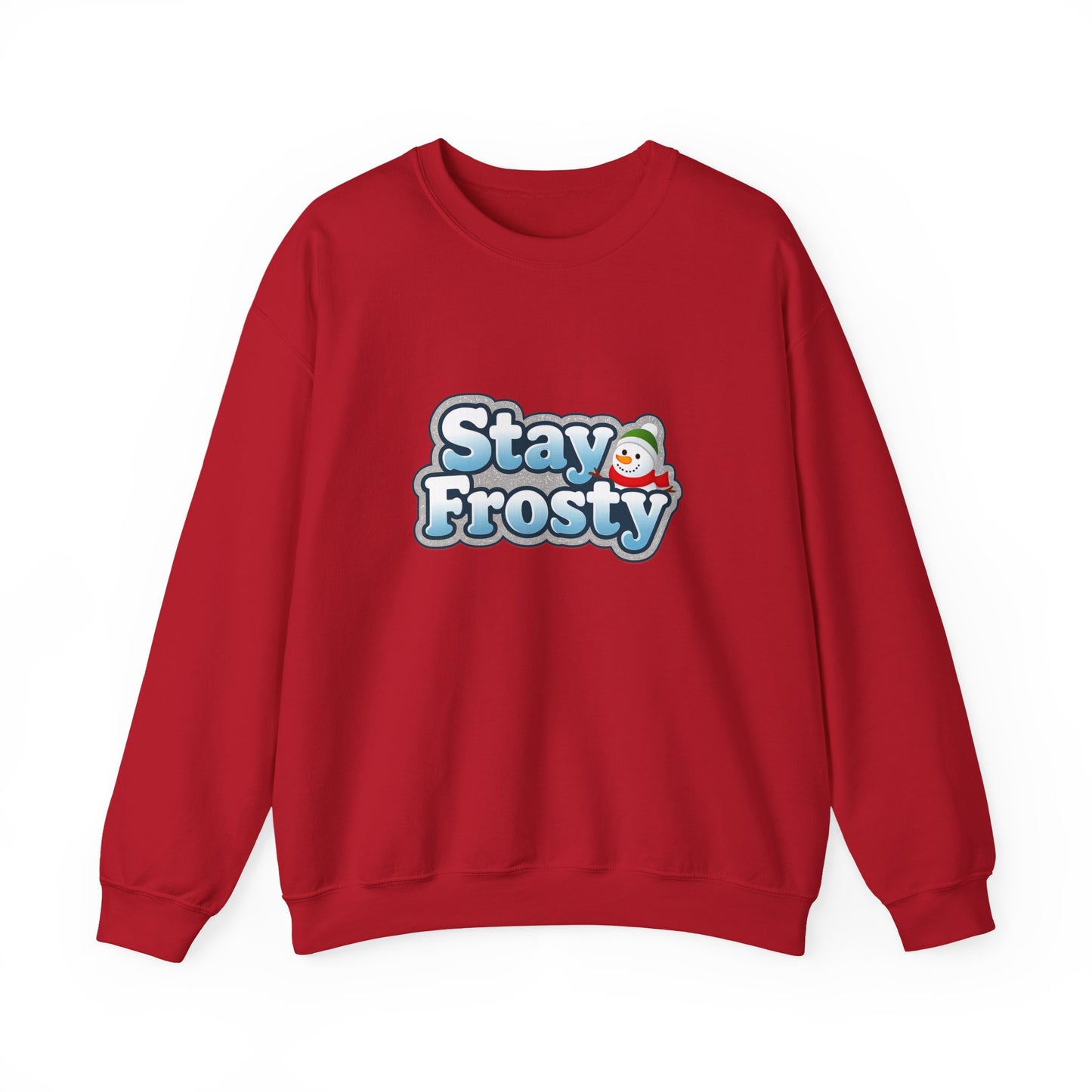 Unisex Heavy Blend™ mw2099 | Stay Frosty Christmas Sweatshirt – Funny Snowman Holiday Crewneck, Cozy Winter Xmas Gift