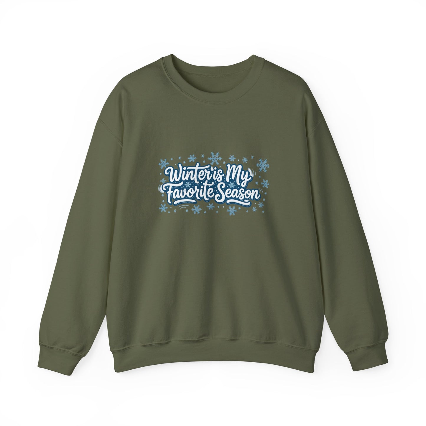 Unisex Heavy Blend™ mw2101 | Winter Is My Favorite Season Sweatshirt – Cozy Snowflake Winter Crewneck, Cute Cold Weather Gift