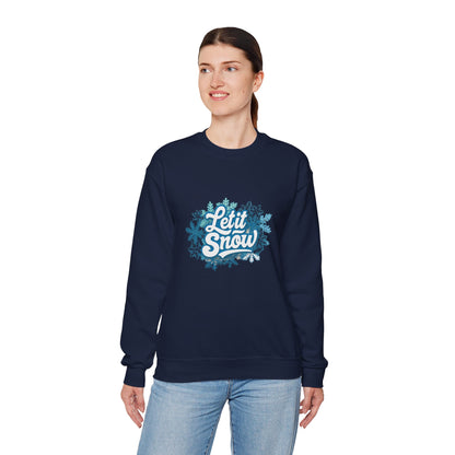 Unisex Heavy Blend™ mw2066 | Let It Snow Christmas Sweatshirt – Winter Snowflake Holiday Crewneck, Festive Pullover Sweater