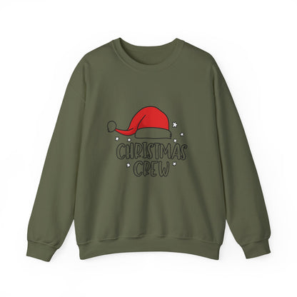 Unisex Heavy Blend™ mw2049 | Christmas Crew Sweatshirt – Matching Family Holiday Pullover, Festive Santa Hat Crewneck Outfit