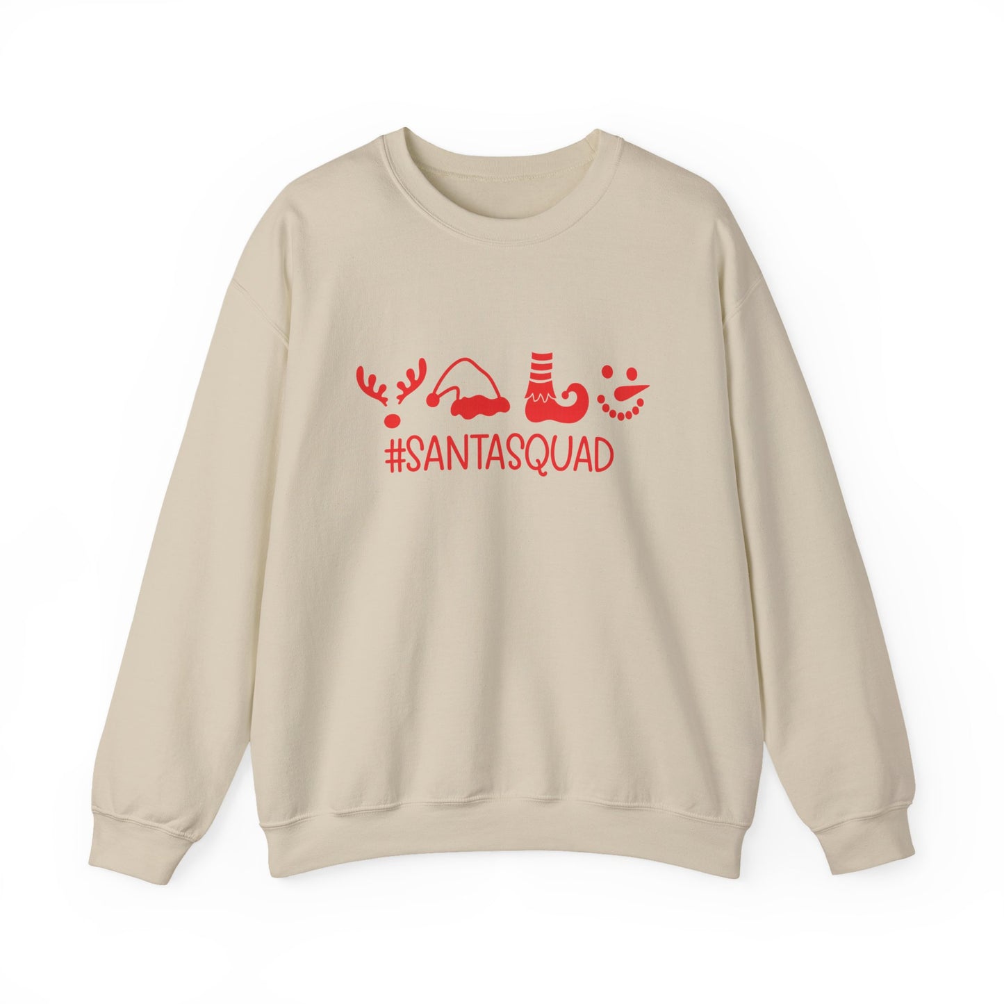 Unisex Heavy Blend™ mw2047 | SantaSquad Christmas Sweatshirt – Funny Holiday Crewneck, Matching Family Group Pullover Outfi
