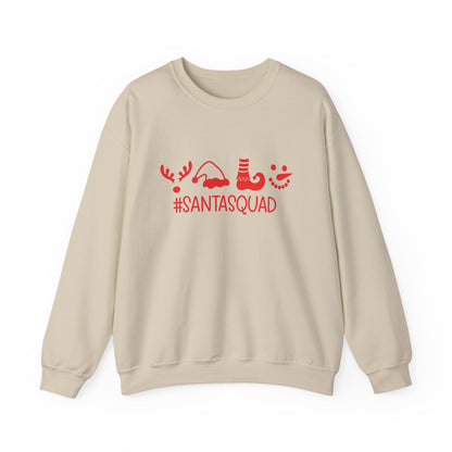 Unisex Heavy Blend™ mw2047 | SantaSquad Christmas Sweatshirt – Funny Holiday Crewneck, Matching Family Group Pullover Outfi