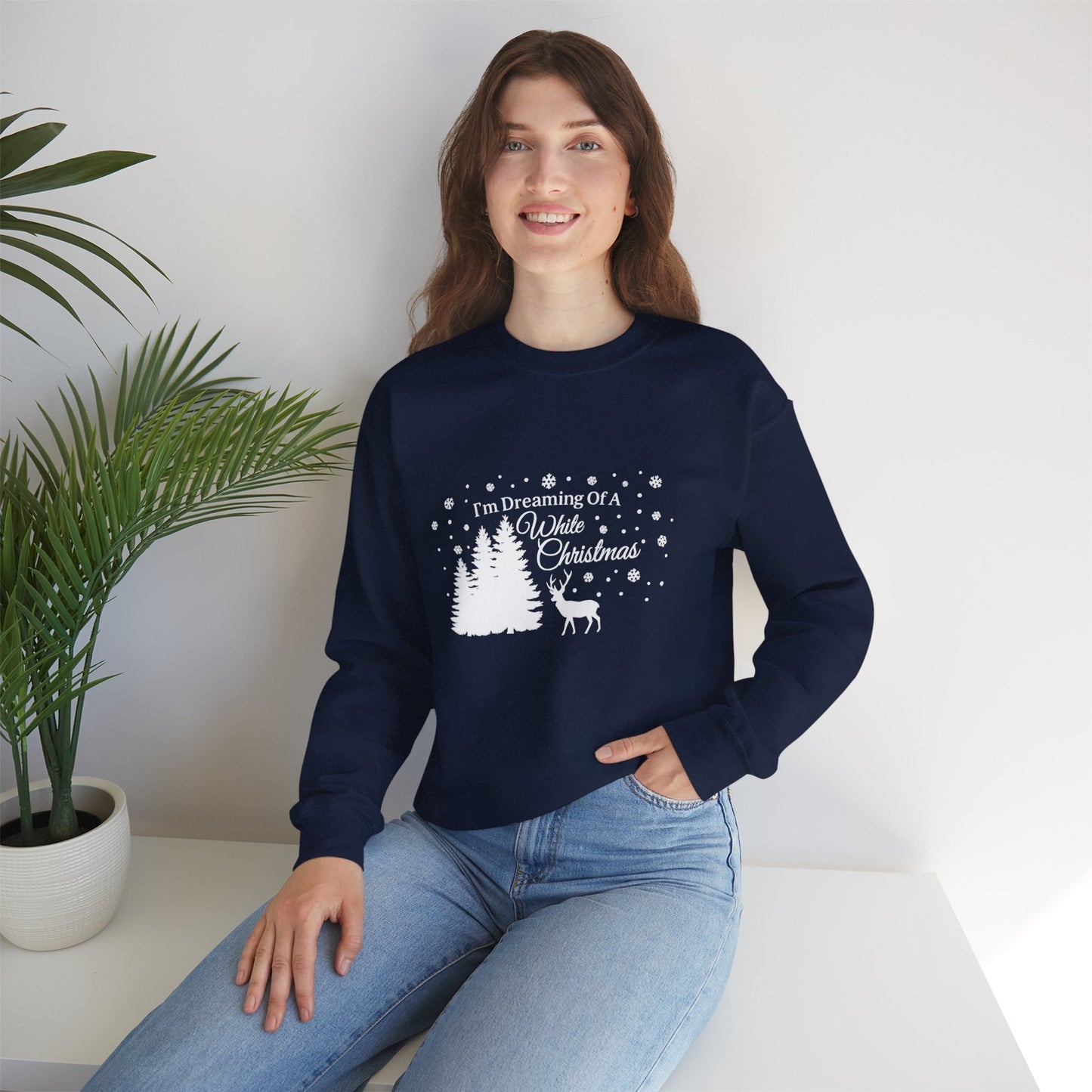 Unisex Heavy Blend™ mw2025 | I’m Dreaming of a White Christmas Sweatshirt – Snowflake Winter Holiday Crewneck | Cozy Unisex Gift