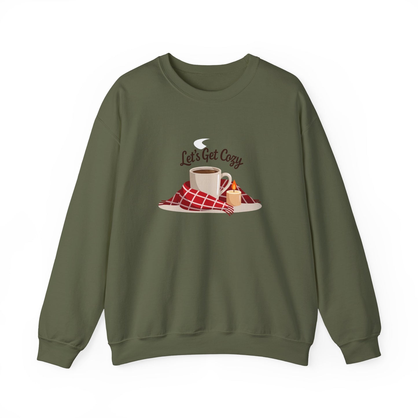 Unisex Heavy Blend™ mw2119 | Let’s Get Cozy Sweatshirt – Warm Winter Coffee Crewneck, Cute Cozy Holiday Gift for Her