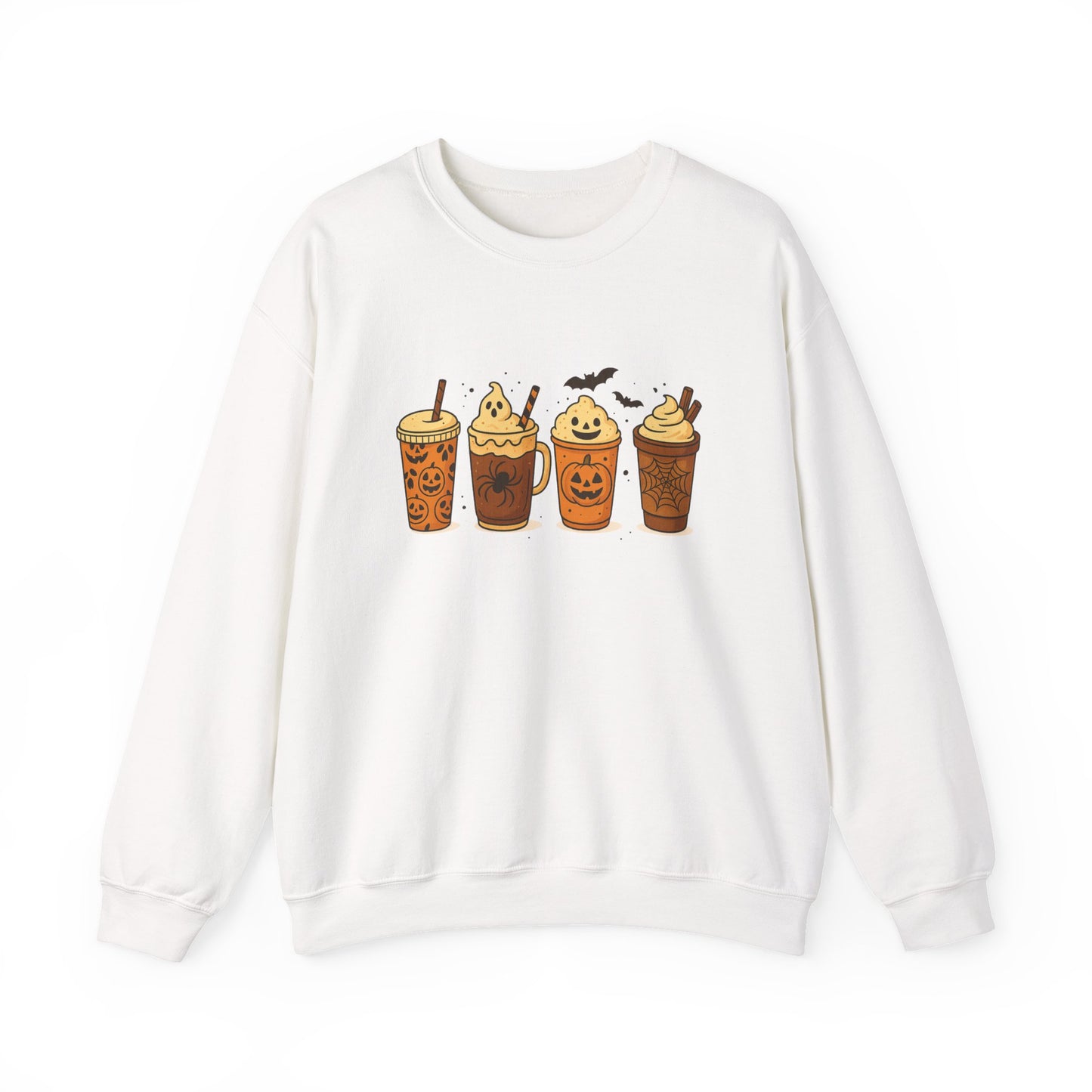 Unisex Heavy Blend™ Spooky Season Coffee Sweatshirt – Pumpkin Latte Halloween Vibes | mw1017