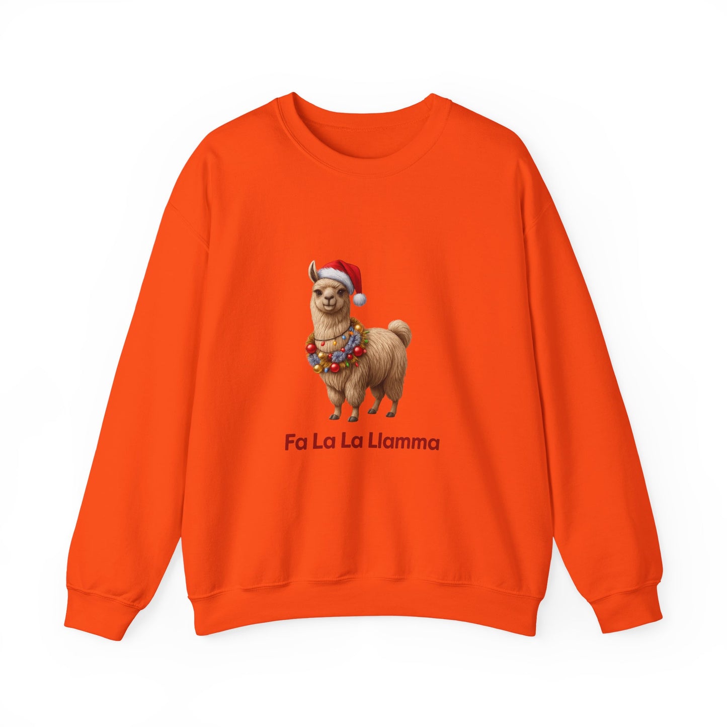 Unisex Heavy Blend™ mw2126 | Fa La La Llama Christmas Sweatshirt – Funny Holiday Llama Crewneck, Cute Festive Xmas Gift