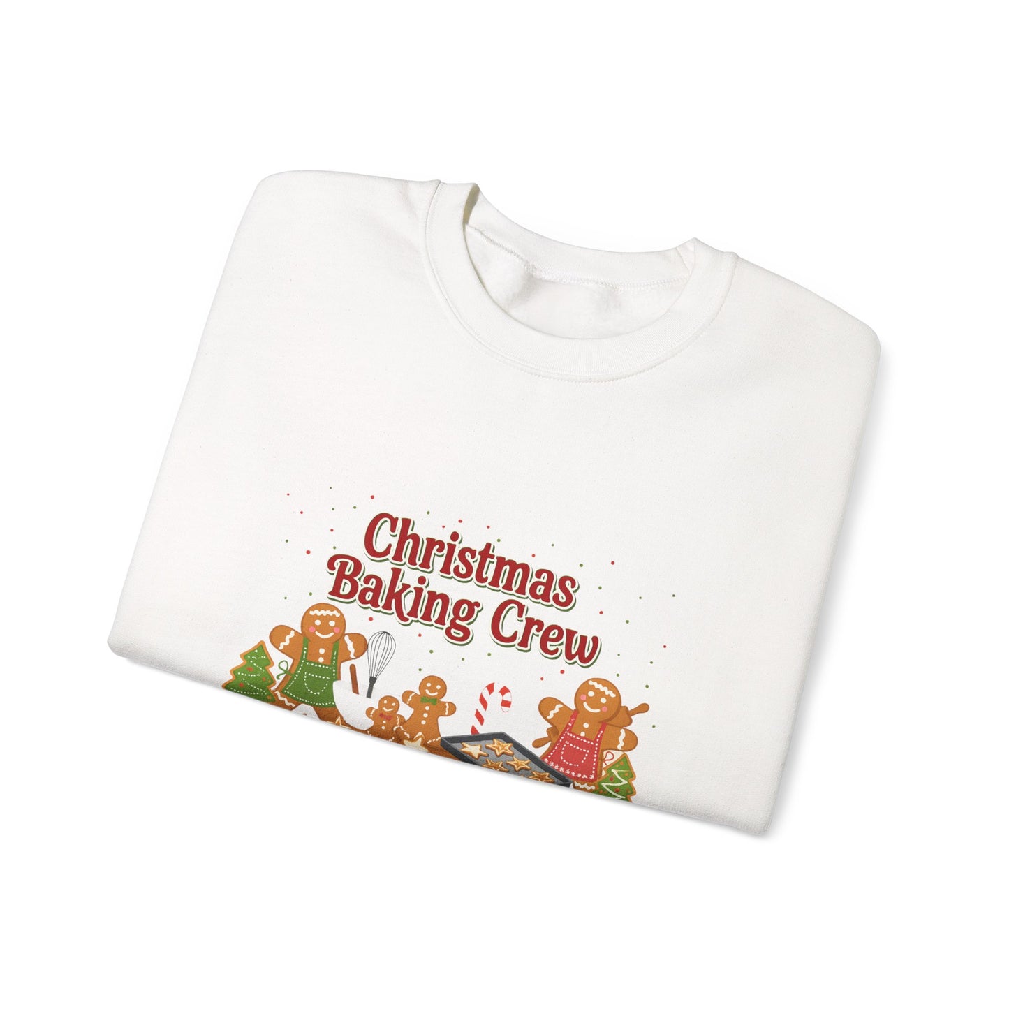 Unisex Heavy Blend™ mw2091 | Christmas Baking Crew Sweatshirt – Cute Gingerbread Cookie Lovers Holiday Pullover, Matching Family Christmas Outfit