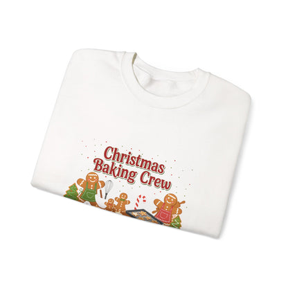 Unisex Heavy Blend™ mw2091 | Christmas Baking Crew Sweatshirt – Cute Gingerbread Cookie Lovers Holiday Pullover, Matching Family Christmas Outfit