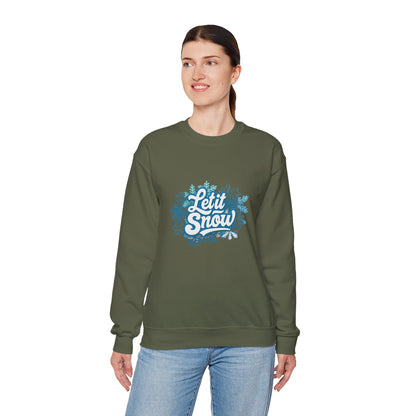 Unisex Heavy Blend™ mw2066 | Let It Snow Christmas Sweatshirt – Winter Snowflake Holiday Crewneck, Festive Pullover Sweater