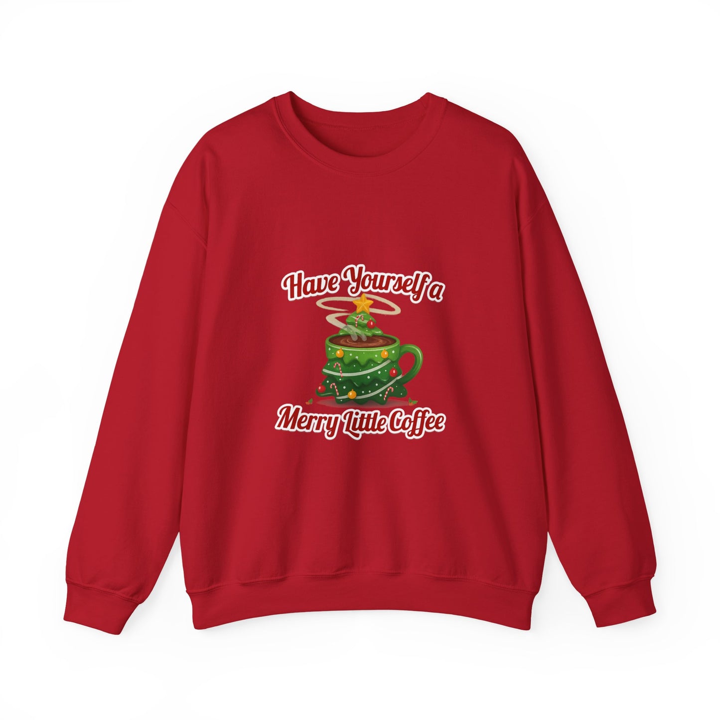 Unisex Heavy Blend™ mw2131 | Have Yourself a Merry Little Coffee Christmas Sweatshirt – Funny Holiday Coffee Lover Crewneck, Festive Xmas Gift