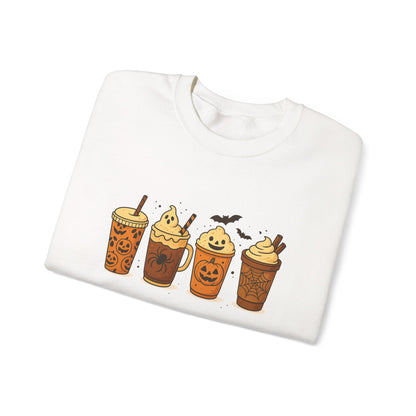 Unisex Heavy Blend™ Spooky Season Coffee Sweatshirt – Pumpkin Latte Halloween Vibes | mw1017