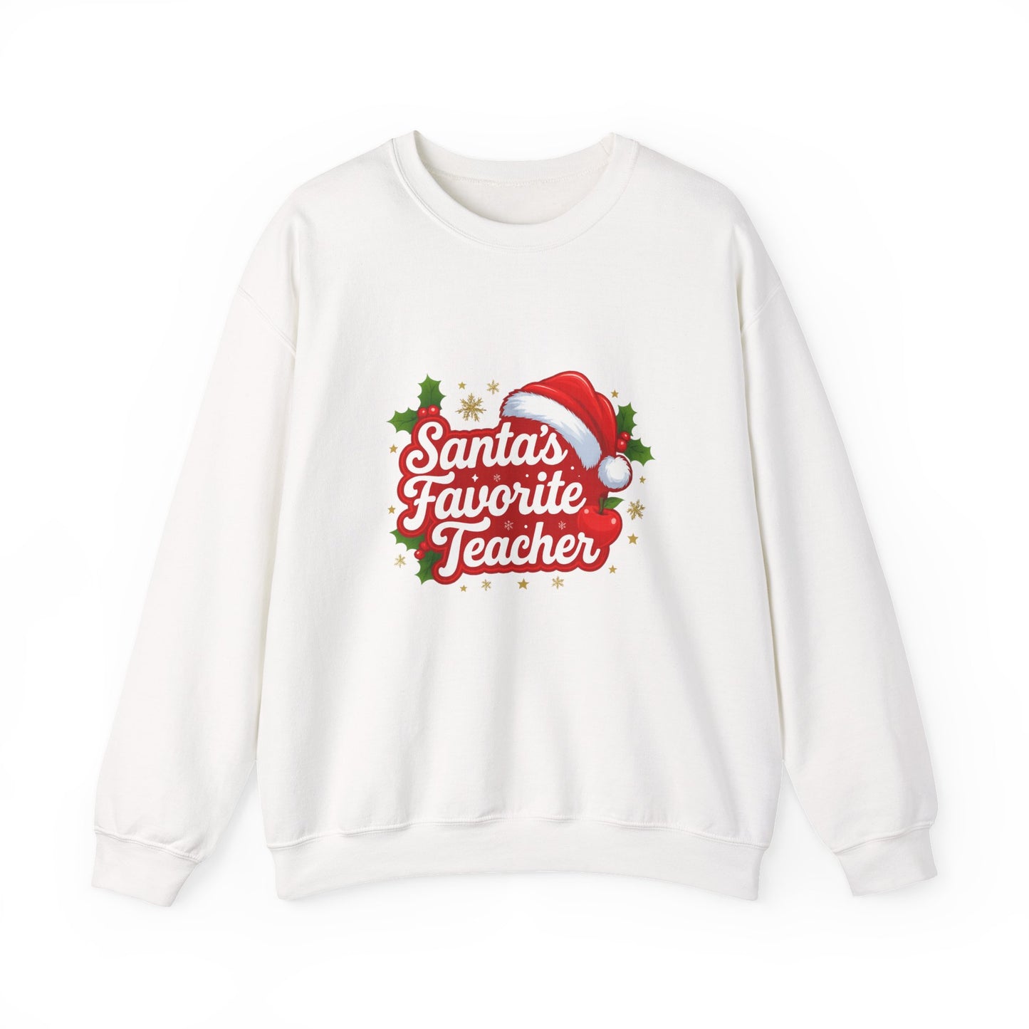 Unisex Heavy Blend™ mw2089 | Santa’s Favorite Teacher Sweatshirt – Cute Christmas Gift for Teachers, Holiday Pullover