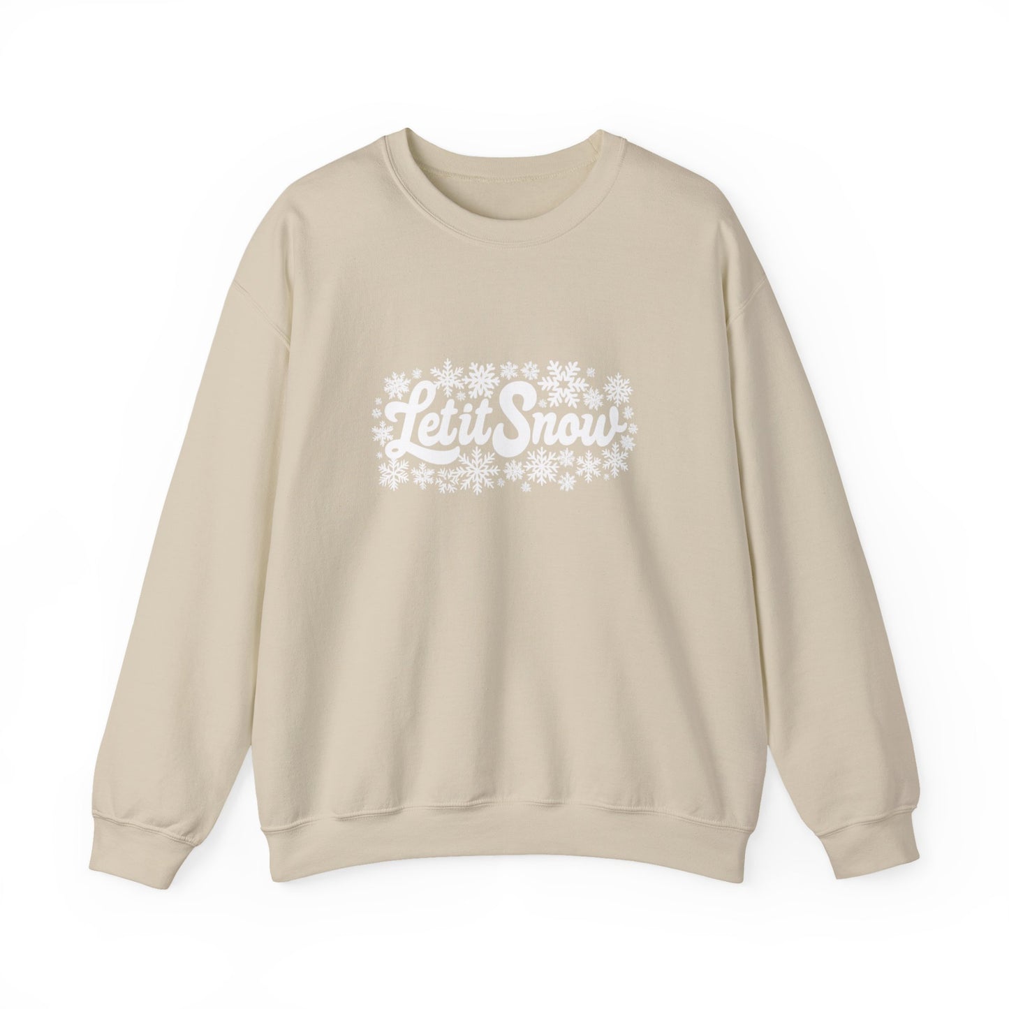 Unisex Heavy Blend™ mw2068 | Let It Snow Christmas Sweatshirt – Winter Snowflake Holiday Crewneck, Festive Pullover Sweater
