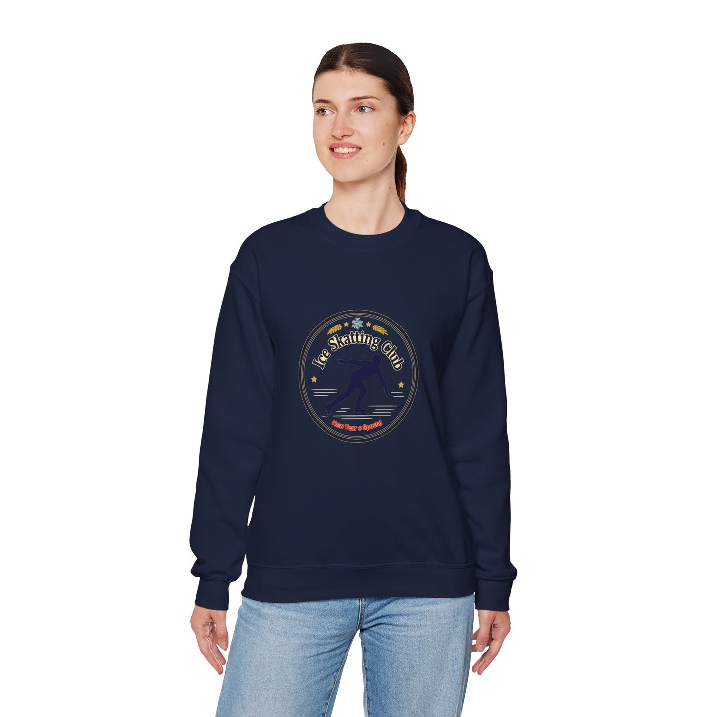 Unisex Heavy Blend™ mw2084 | Ice Skating Club Sweatshirt – Vintage Skater Pullover, Cozy Winter Sports Sweater, New Year Special Gift
