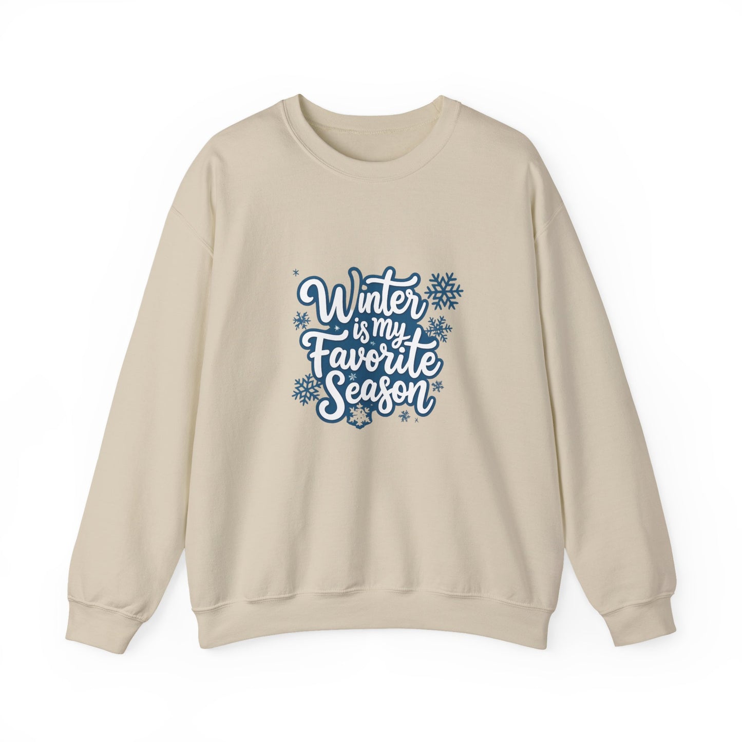 Unisex Heavy Blend™ mw2100 | Winter Is My Favorite Season Sweatshirt – Cozy Snowflake Winter Crewneck, Cute Cold Weather Gift