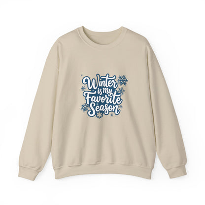 Unisex Heavy Blend™ mw2100 | Winter Is My Favorite Season Sweatshirt – Cozy Snowflake Winter Crewneck, Cute Cold Weather Gift