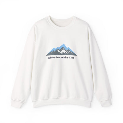 Unisex Heavy Blend™ mw2069 | Winter Mountains Club Sweatshirt – Outdoors Hiking Adventure Crewneck, Cozy Winter Pullover Sweater