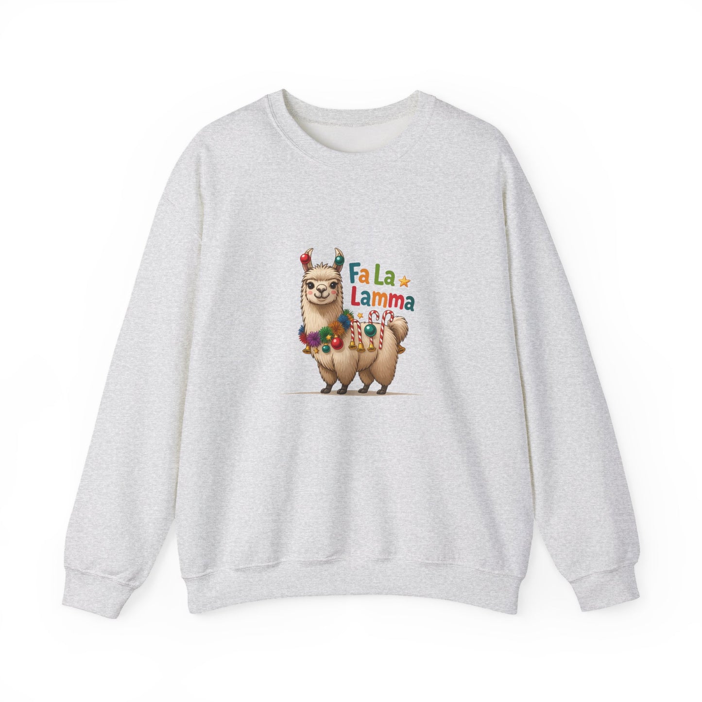 Unisex Heavy Blend™ mw2124 | Fa La La Llama Christmas Sweatshirt – Funny Holiday Llama Crewneck, Cute Festive Xmas Gift