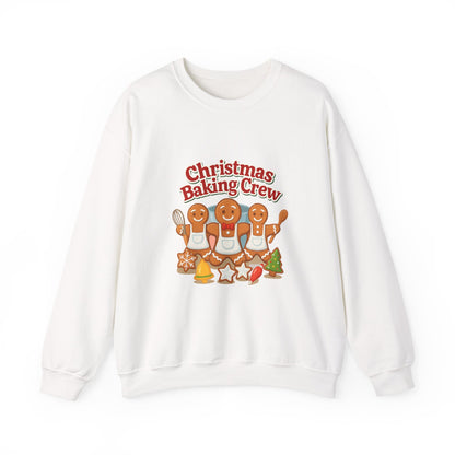 Unisex Heavy Blend™ mw2093 | Christmas Baking Crew Sweatshirt – Cute Gingerbread Cookie Holiday Pullover, Family Christmas Baking Shirt
