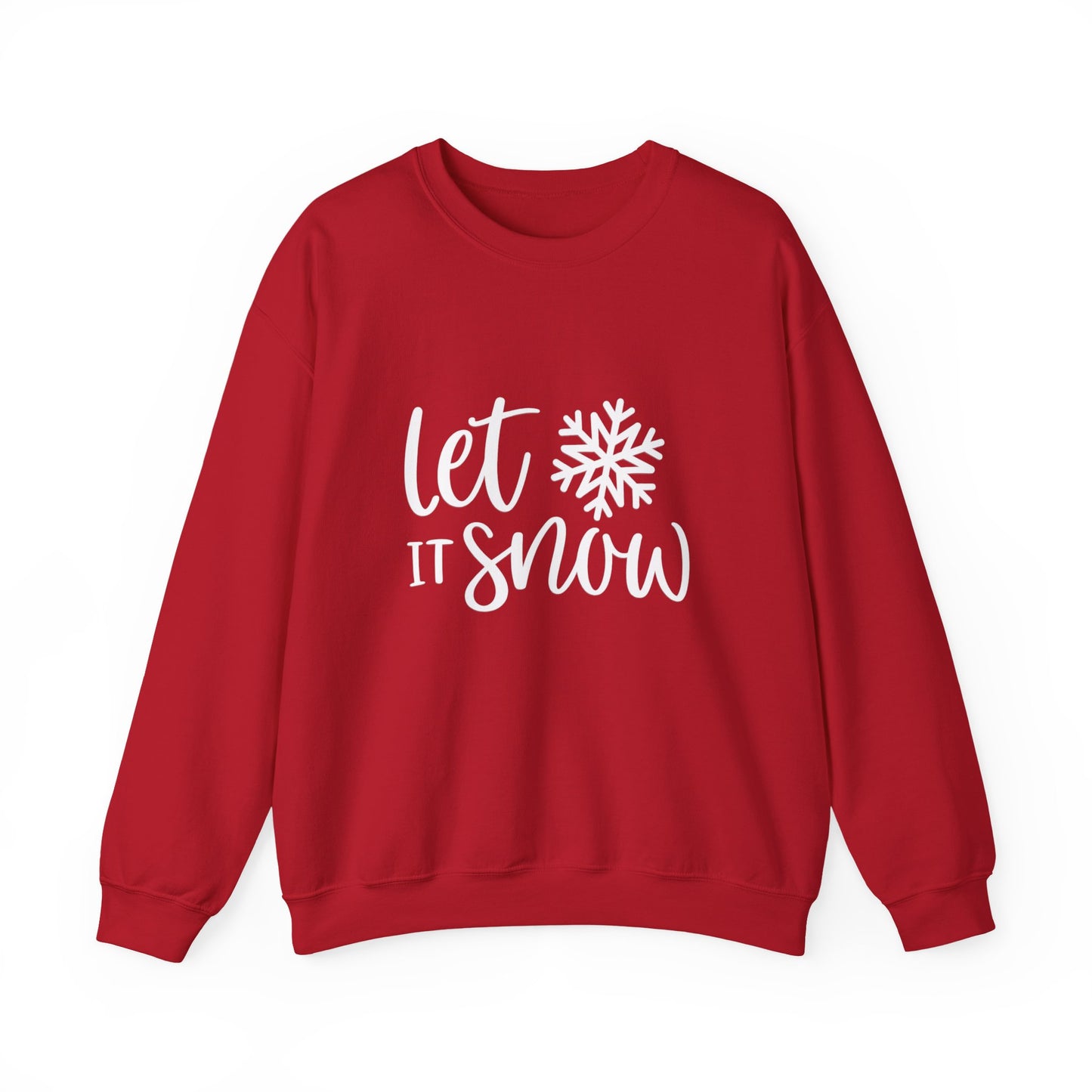 Unisex Heavy Blend™ mw2012 | Let It Snow Christmas Sweatshirt – Festive Snowflake Holiday Crewneck | Cozy Unisex Winter Gift