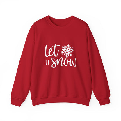 Unisex Heavy Blend™ mw2012 | Let It Snow Christmas Sweatshirt – Festive Snowflake Holiday Crewneck | Cozy Unisex Winter Gift