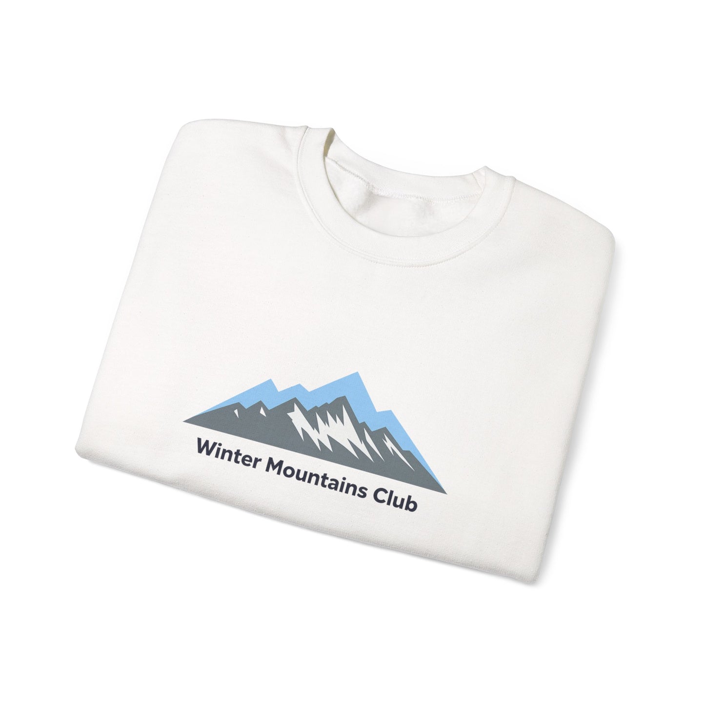 Unisex Heavy Blend™ mw2069 | Winter Mountains Club Sweatshirt – Outdoors Hiking Adventure Crewneck, Cozy Winter Pullover Sweater