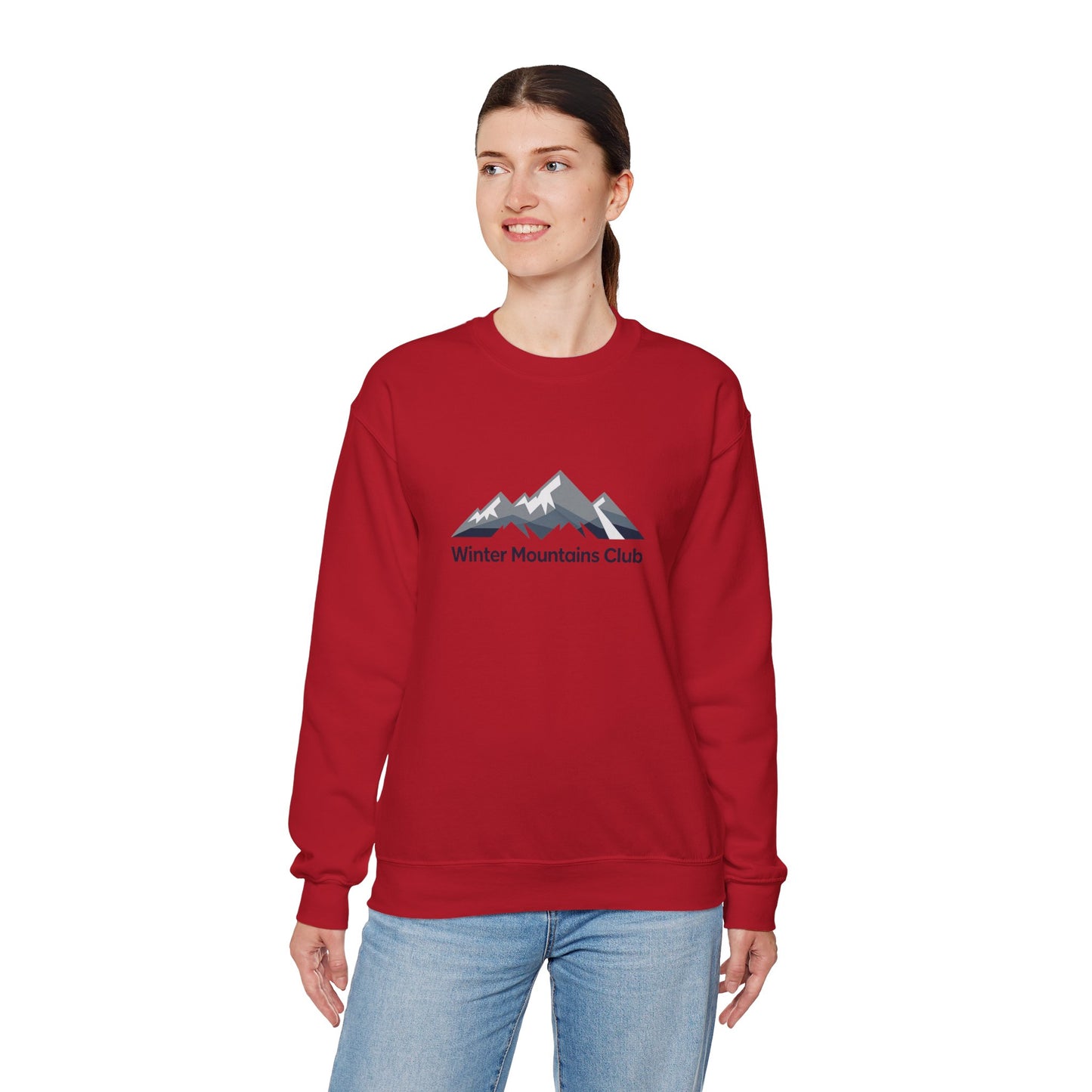 Unisex Heavy Blend™ mw2070 | Winter Mountains Club Sweatshirt – Outdoors Hiking Adventure Crewneck, Cozy Winter Pullover Sweater