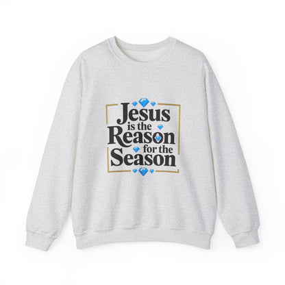Unisex Heavy Blend™ mw2074 | Jesus Is the Reason for the Season Sweatshirt – Christian Christmas Bible Verse Crewneck, Religious Holiday Pullover