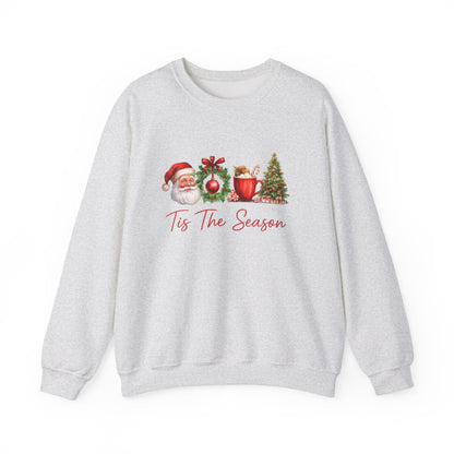 Unisex Heavy Blend™ mw2007 | Tis The Season Christmas Sweatshirt – Festive Santa & Holiday Crewneck | Cozy Unisex Winter Gift