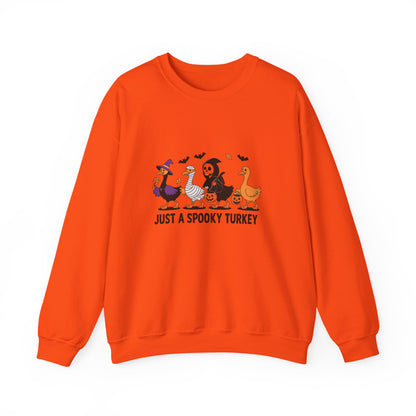 Unisex Heavy Blend™ Just a Spooky Turkey Sweatshirt – Funny Halloween Crewneck | mw1025