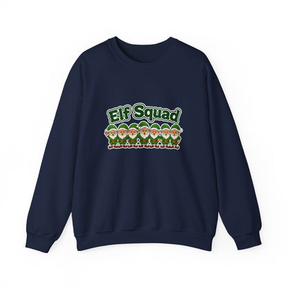 Unisex Heavy Blend™ mw2076 | Elf Squad Christmas Sweatshirt – Funny Holiday Elf Crewneck, Festive Matching Family Pullover Sweater