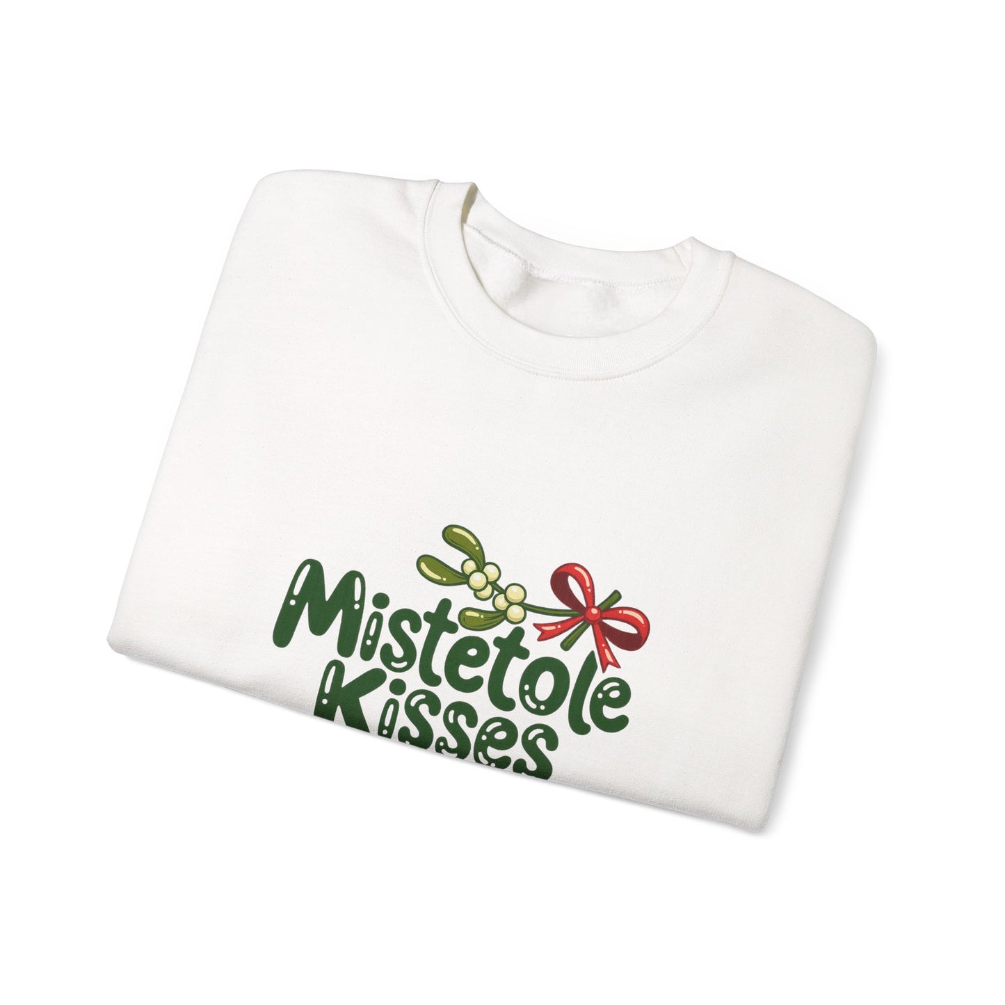 Unisex Heavy Blend™ mw2094 | Mistletoe Kisses Christmas Sweatshirt – Cute Holiday Pullover, Festive Couple Gift, Cozy Winter Shirt