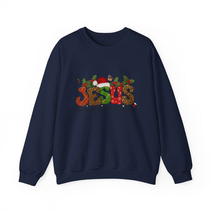 Unisex Heavy Blend™ mw2106 | Jesus Is the Reason for the Season Christmas Sweatshirt – Christian Holiday Crewneck, Faith Based Xmas Gift