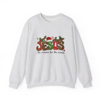 Unisex Heavy Blend™ mw2106 | Jesus Is the Reason for the Season Christmas Sweatshirt – Christian Holiday Crewneck, Faith Based Xmas Gift