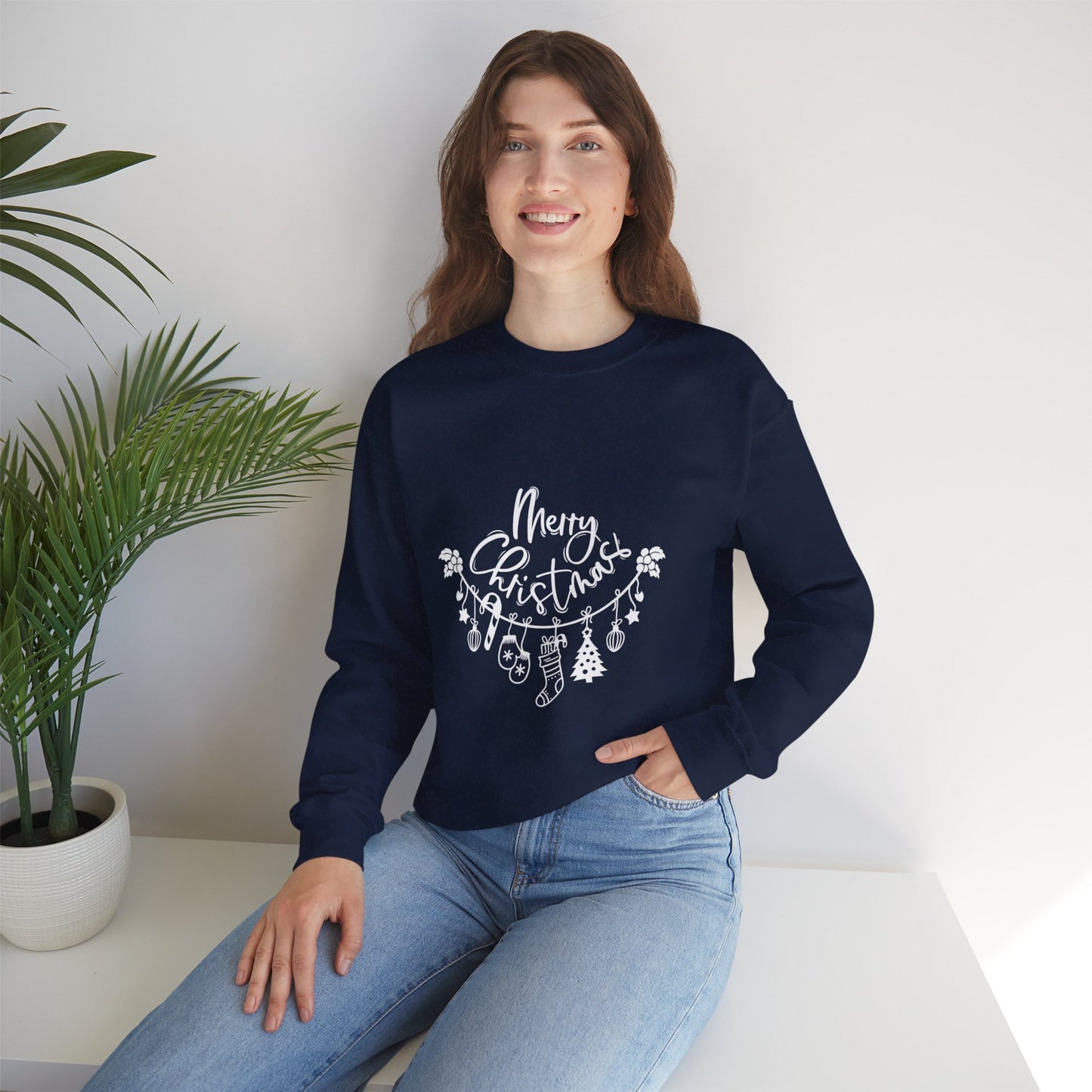 Unisex Heavy Blend™ Merry Christmas Sweatshirt – Festive Holiday Crewneck | Unisex Cozy Winter Gift | mw2002