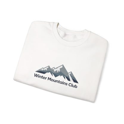 Unisex Heavy Blend™ mw2070 | Winter Mountains Club Sweatshirt – Outdoors Hiking Adventure Crewneck, Cozy Winter Pullover Sweater